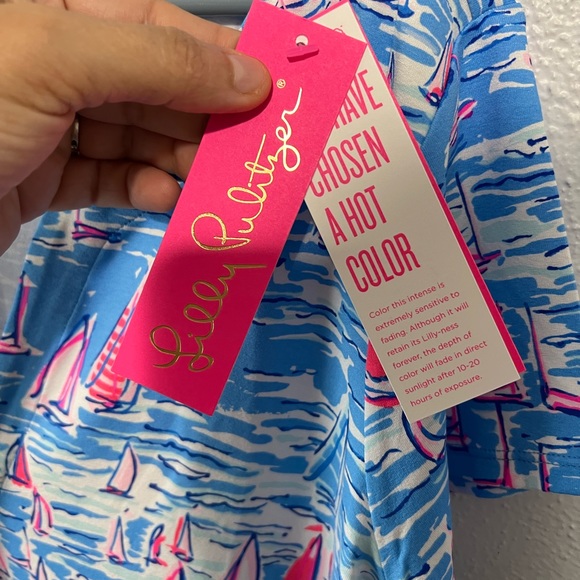NWT Lily Pulitzer Sophiletta sailboat shift dress xl spf 50 - Picture 8 of 12